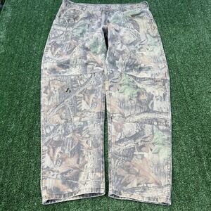 Vintage Wrangler Double Knee Pants Mens 39x29" Camouflage Timber Advantage Y2K